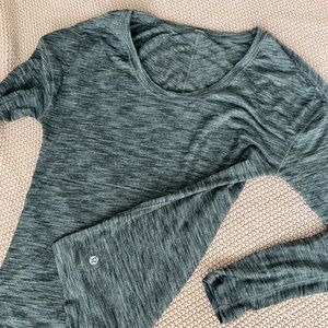 Lululemon Heather Grey Long Sleeve Top